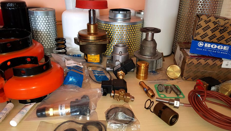 Visų gamintojų kompresorių bei oro sausinimo įrangos remontas,  techninis aptarnavimas, dalių tiekimas.